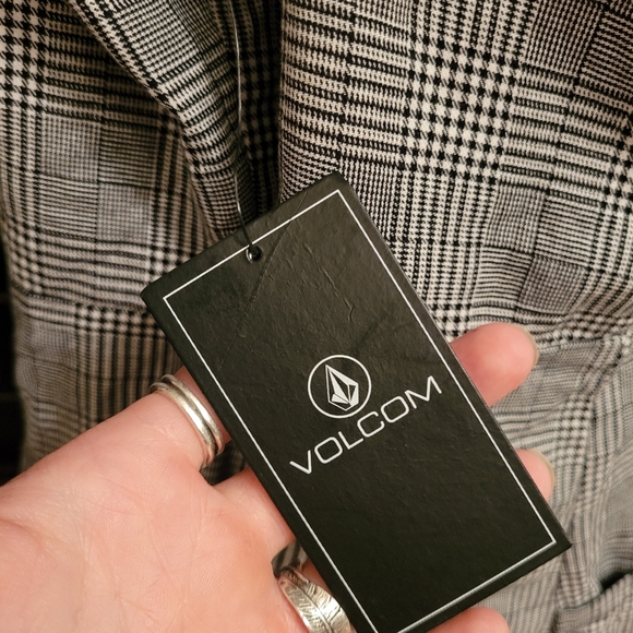 New With Tags, Volcom Black and White Plaid Dress, Size Small - Picture 6 of 7